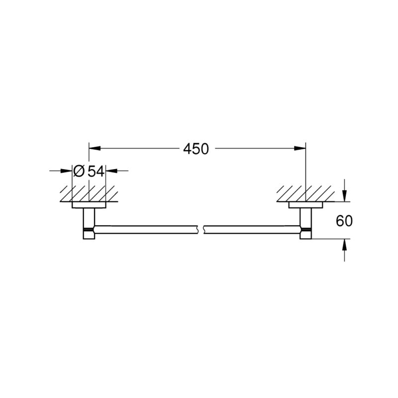 Grohe Essentials Towel Rail 450mm 40688 Brushed Sunrise