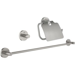 Grohe Essentials 3-In-1 Bathroom Accessories Set 40775 Supersteel