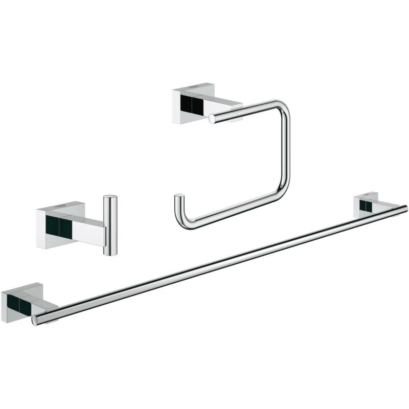 Grohe Essentials Cube 3-in-1 Bathroom Accessories Set 40777 Grohe Essentials Cube 3-in-1 Bathroom Accessories Set 40777