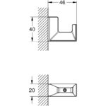 Grohe Selection Cube Robe Hook 40782 Chrome