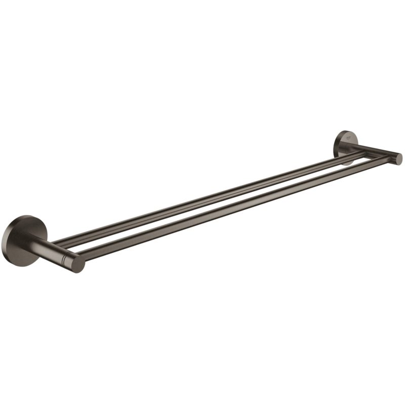 Grohe Essentials Double Towel Rail 40802 Brushed Hard Graphite