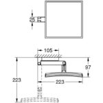Grohe Selection Cube Cosmetic Mirror 40808 Chrome