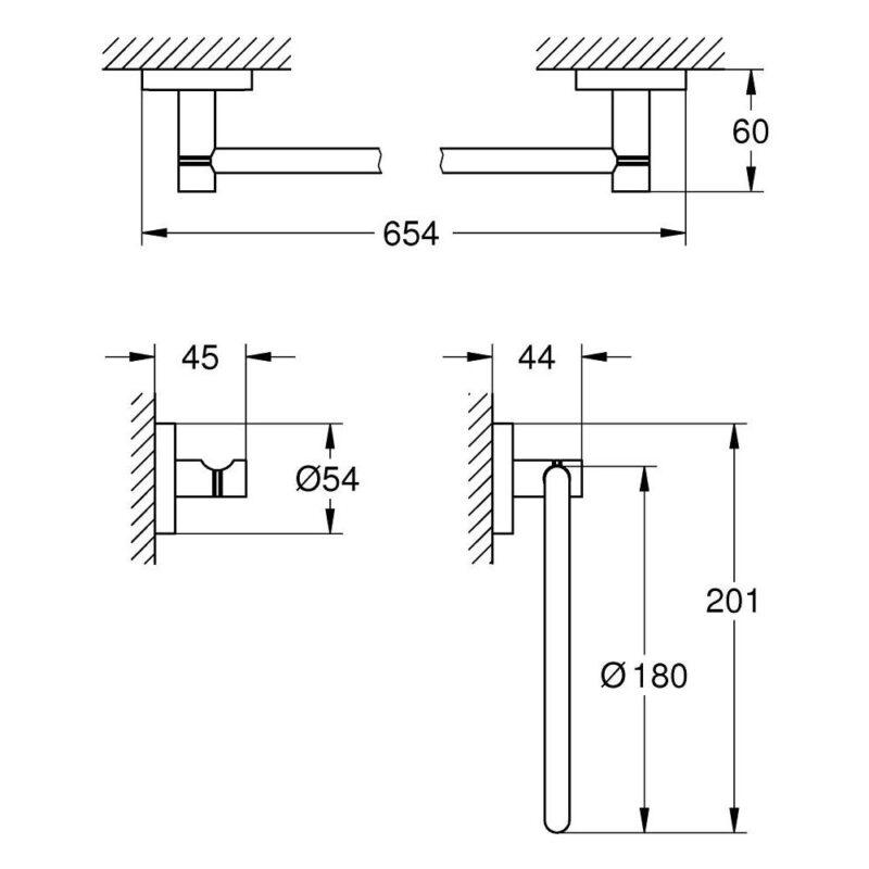 Grohe Essentials 3-in-1 Accessories Set 40821 Brushed Nickel