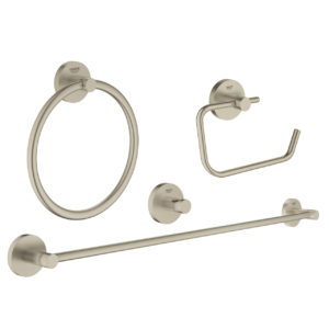 Grohe Essentials Master 4-in-1 Bathroom Accessory Set Brushed Nickel