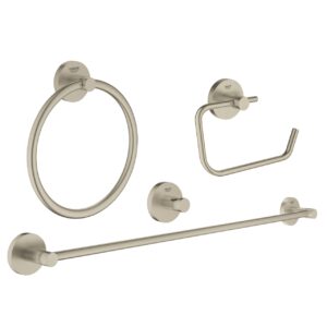 Grohe Essentials Master 4-in-1 Bathroom Accessory Set Brushed Nickel