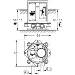 Grohe Roughing-In Set for Floor Bath Spout & Bath/Shower 45984