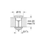 Grohe 1 1/4 Basin Waste " 65808