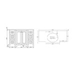 Harrogate Brunswick 1200mm Dovetail Grey Unit, Worktop & Minerva Basin Pack
