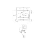 Harrogate 600mm 1 Tap Hole Basin