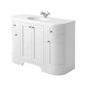 Harrogate Brunswick 300mm Curved Return Unit Right Arctic White
