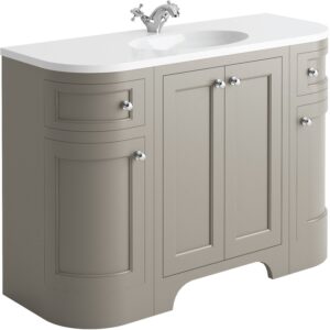 Harrogate Brunswick 300mm Curved Return Unit Right Dovetail Grey