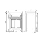 Harrogate Ripley 600mm Vanity Unit Arctic White