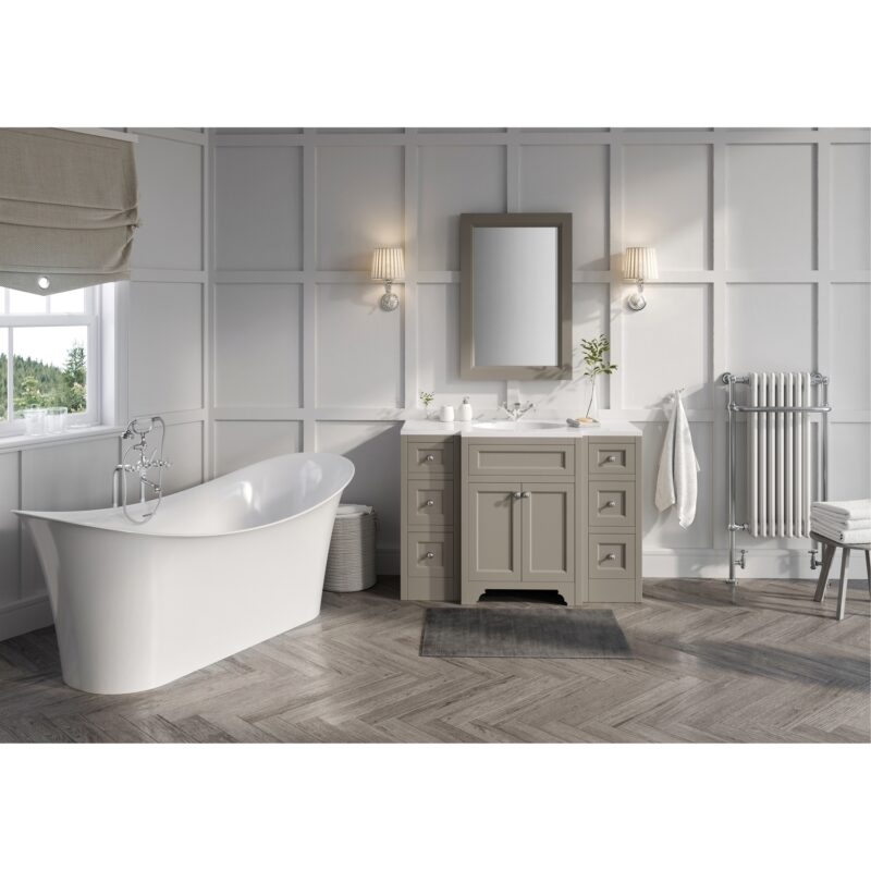Harrogate Ripley 600mm Vanity Unit Dovetail Grey