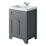 Harrogate Ripley 600mm Vanity Unit Spa Grey