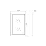 Harrogate 600mm x 900mm Wall Mirror Dovetail Grey