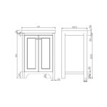 Harrogate Brunswick 600mm Vanity Unit Arctic White
