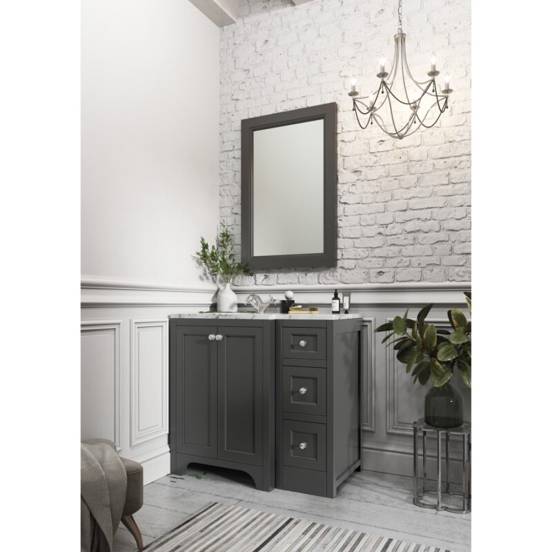 Harrogate Brunswick 600mm Vanity Unit Spa Grey
