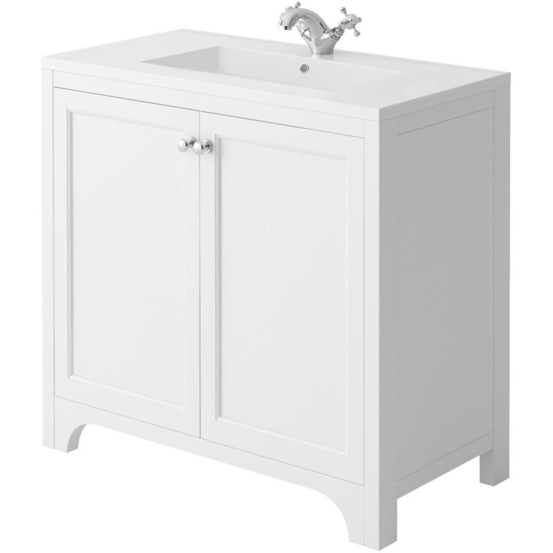 Harrogate Brunswick 900mm Vanity Unit Arctic
