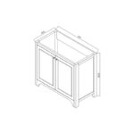 Harrogate Brunswick 900mm Vanity Unit Arctic