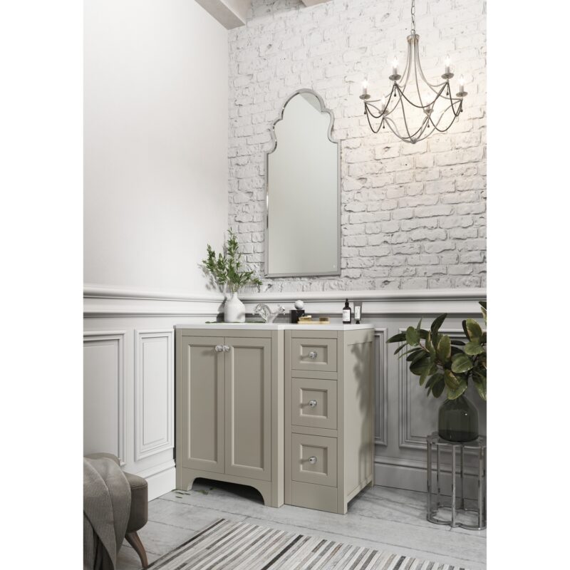 Harrogate Brunswick 900mm Vanity Unit Dove Grey