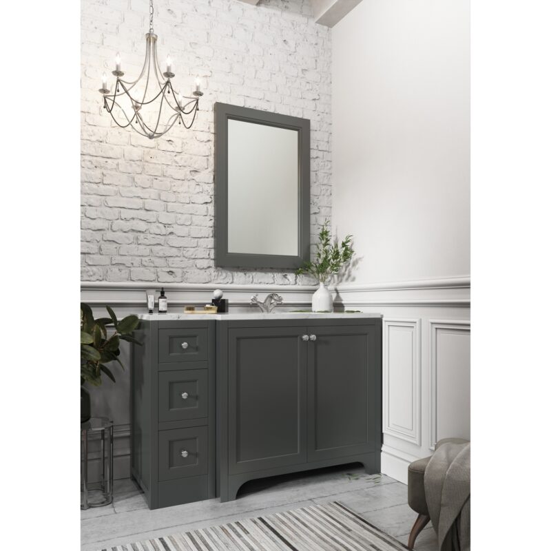 Harrogate Brunswick 900mm Vanity Unit Spa Grey