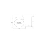 Harrogate Carrarra White 910 x 530mm Worktop & Basin Left