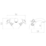 Harrogate Mono Basin Mixer Tap with Push Waste