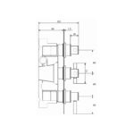 Hudson Reed Tec Pura Triple Thermostatic Valve with Diverter