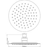 Hudson Reed Round Minimalist Fixed Shower Head 200mm