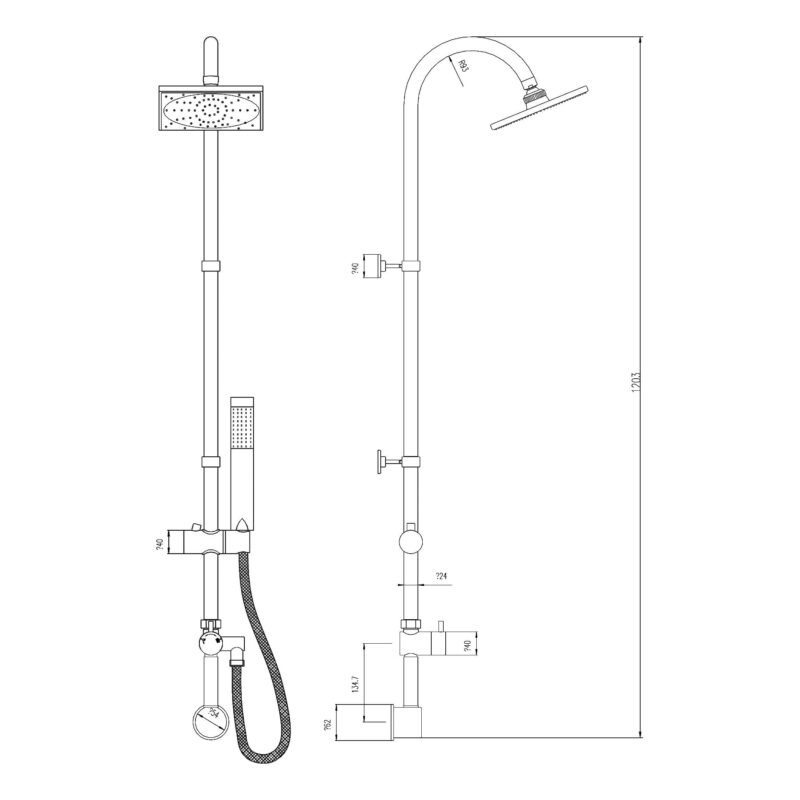 Hudson Reed Worth Chrome Dual Function Shower Kit
