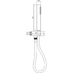 Hudson Reed Outlet Elbow, Parking Bracket, Flex & Handset Round