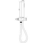 Hudson Reed Outlet Elbow, Parking Bracket, Flex & Handset Square