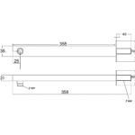 Hudson Reed Wall Mounted Small Rectangular Shower Arm