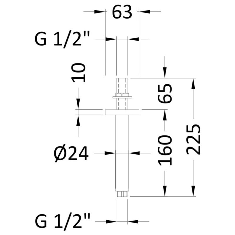 Hudson Reed Ceiling Shower Arm