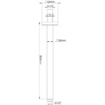 Hudson Reed Ceiling Mounted Round Shower Arm