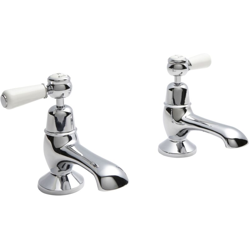 Hudson Reed White Topaz Lever Bath Taps Dome Hudson Reed White Topaz Lever Bath Taps Dome
