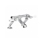 Hudson Reed Topaz Lever Dome Deck Mounted Bath Filler Chrome/White