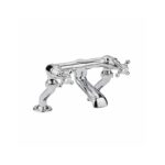 Hudson Reed Topaz Crosshead Dome Deck Mounted Bath Filler Chrome/White