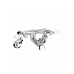 Hudson Reed Topaz Lever Hex Wall Bath Filler Tap Chrome/White