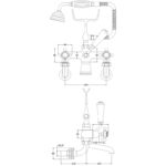 Hudson Reed White Topaz Crosshead Wall Bath Shower Mixer Dome