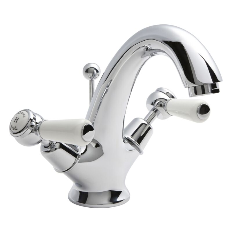Hudson Reed White Topaz Lever Mono Basin Mixer Dome Hudson Reed White Topaz Lever Mono Basin Mixer Dome