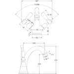Hudson Reed White Topaz Lever Mono Basin Mixer Dome