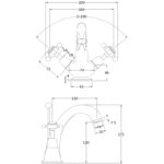 Hudson Reed White Topaz Crosshead Mono Basin Mixer Dome