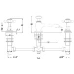 Hudson Reed White Topaz Crosshead 3 Hole Basin Mixer Hex