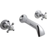 Hudson Reed White Topaz Crosshead Wall Bath Filler Dome