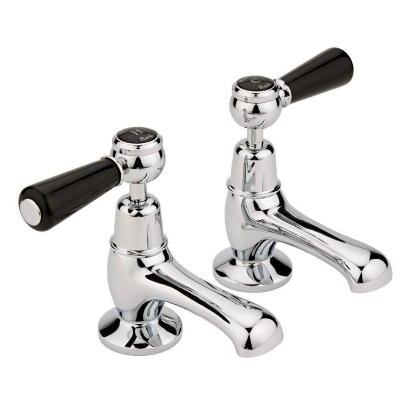 Hudson Reed Black Topaz Lever Basin Taps Dome Hudson Reed Black Topaz Lever Basin Taps Dome