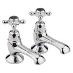 Hudson Reed Black Topaz Crosshead Bath Taps