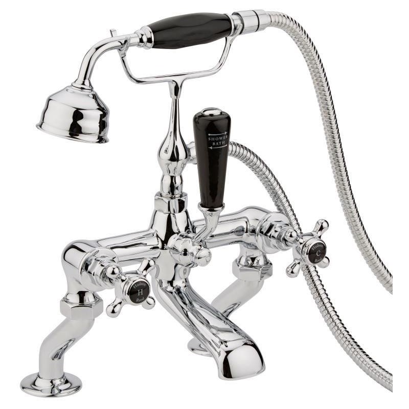 Hudson Reed Black Topaz Crosshead Bath Shower Mixer Hexagonal Hudson Reed Black Topaz Crosshead Bath Shower Mixer Hexagonal