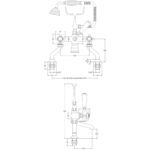 Hudson Reed Black Topaz Crosshead Bath Shower Mixer Hexagonal