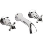 Hudson Reed Black Topaz Crosshead Bath Filler Dome